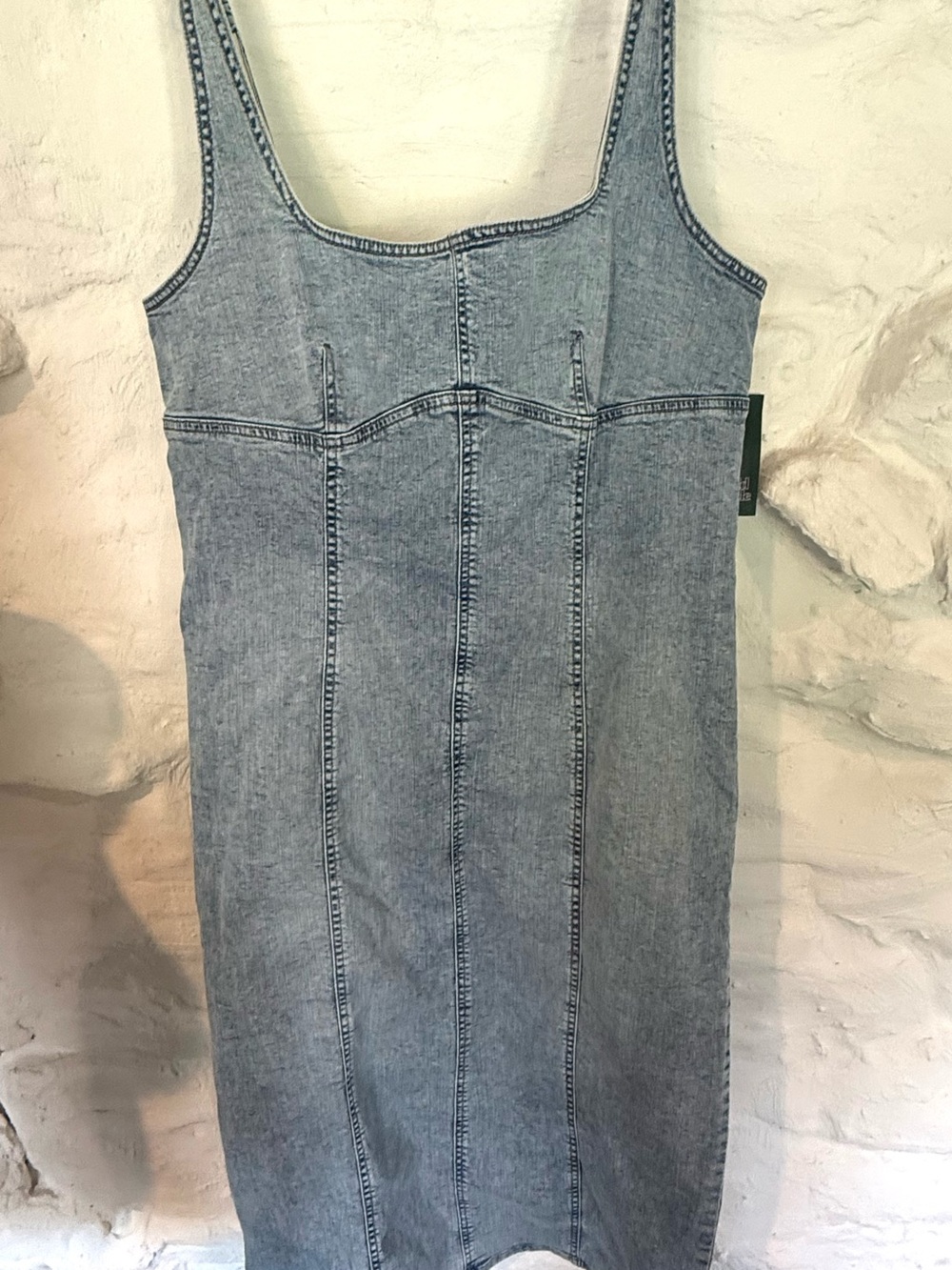 NWT Wild Fable Denim Jean Jumper Tank Style Dress w Zipper & Side Slit XL